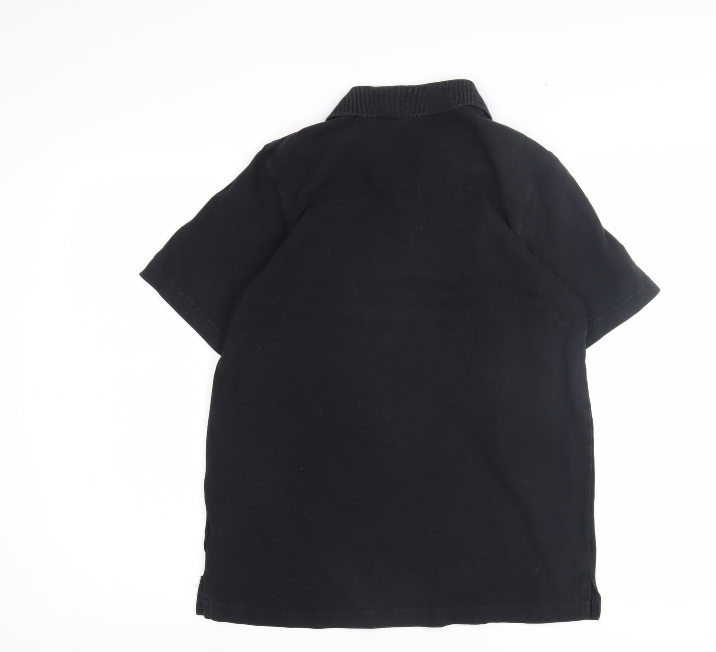 Cotton Traders Men's Black Polo Shirt, Size S