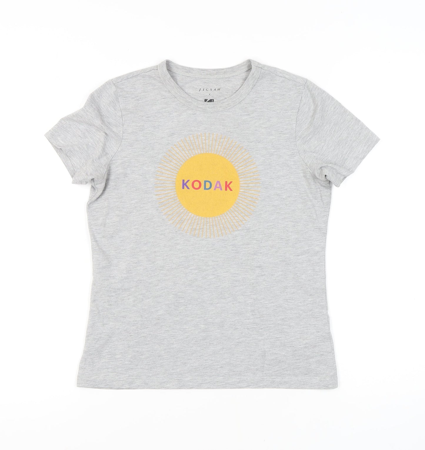 Jigsaw Women's Grey XS Basic Crew Neck T-Shirt