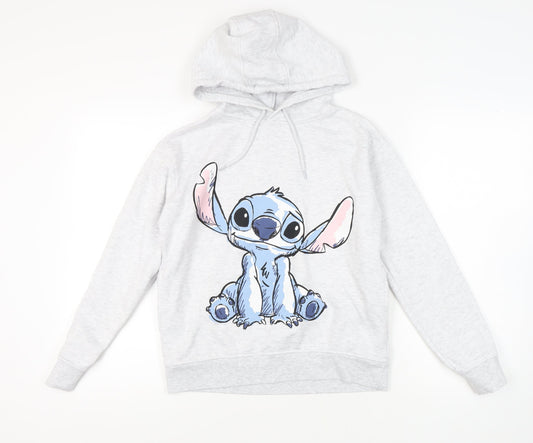 Disney Women's Grey XS Hoodie with Stitch Design