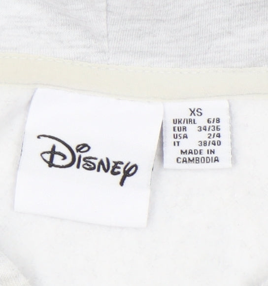 Disney Women's Grey XS Hoodie with Stitch Design