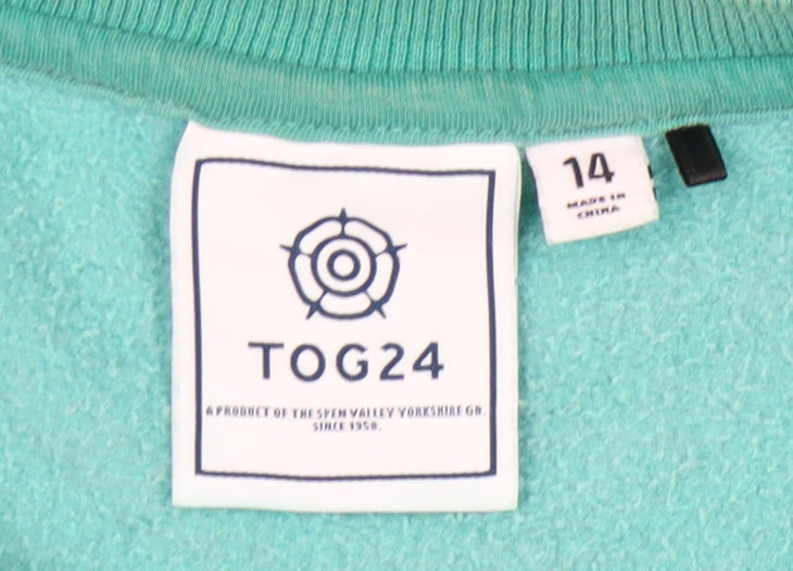 TOG24 Women's Green Pullover Sweatshirt Size 14