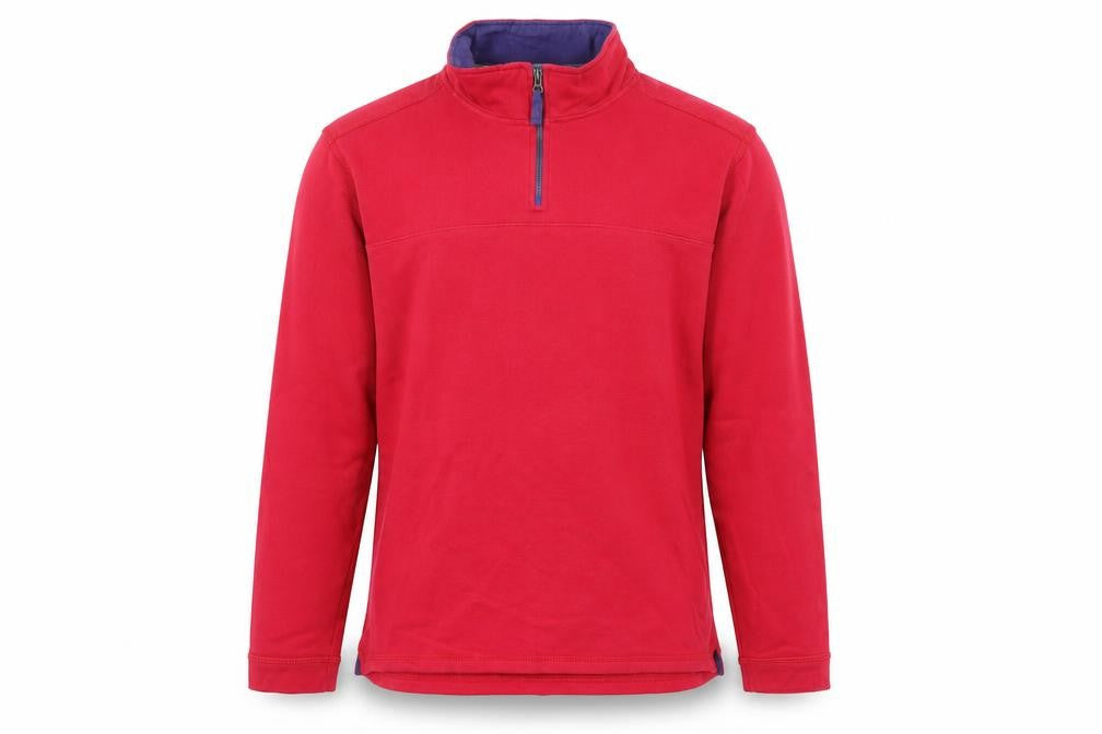 Kingston Casuals Men Red M 1/4 Zip Sweater