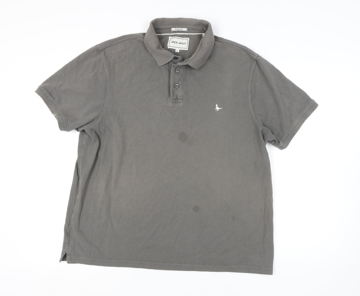 Jack Wills Grey Classic Fit Men's 2XL Polo Shirt