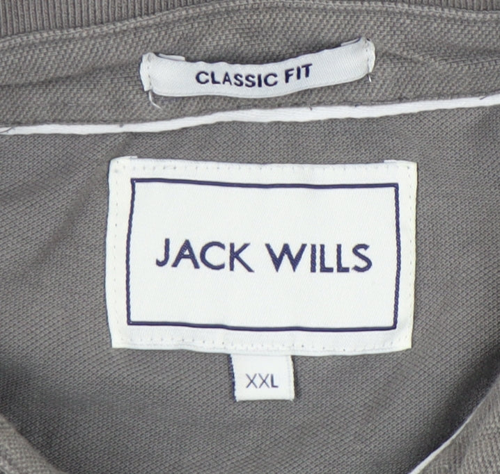 Jack Wills Grey Classic Fit Men's 2XL Polo Shirt