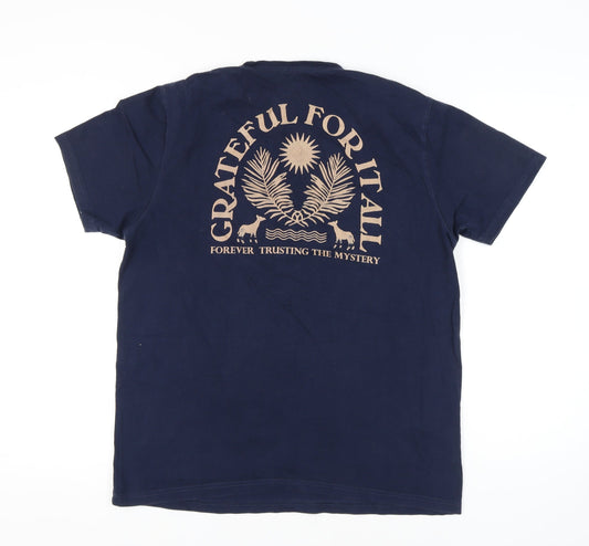 Okapi Men's Blue L Nature Graphic T-Shirt