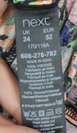 Next Women's Multicoloured Floral Dress Size 24