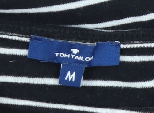 Tom Tailor Women's Black Striped Long Sleeve T-Shirt