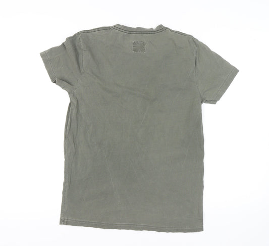 Scotch & Soda Green Safari T-Shirt L Unisex Adults