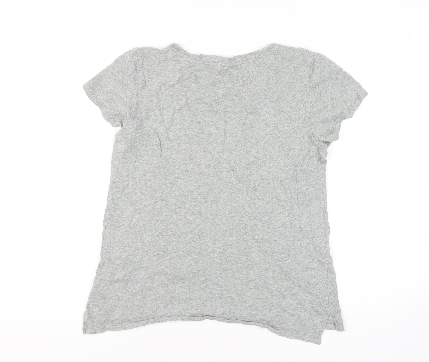 Gap Women's Grey T-Shirt M Basic City Style Embroidery
