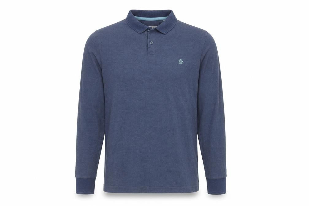 Penguin Men's Blue S Long Sleeve Polo Shirt