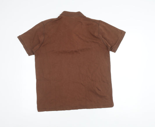 Nike Men's Brown Polo Shirt, Size L, Short Sleeve, Casual