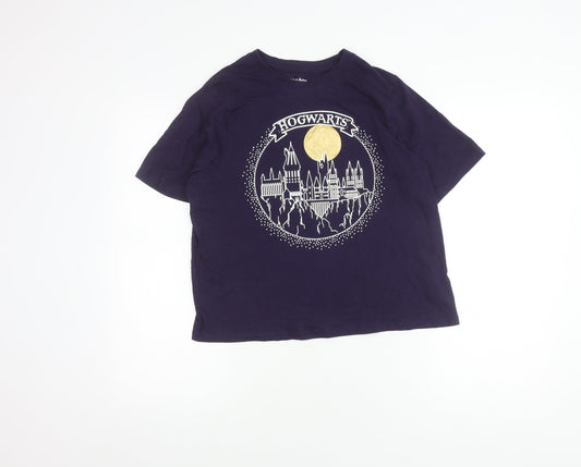 Harry Potter Unisex Purple Hogwarts T-Shirt Small