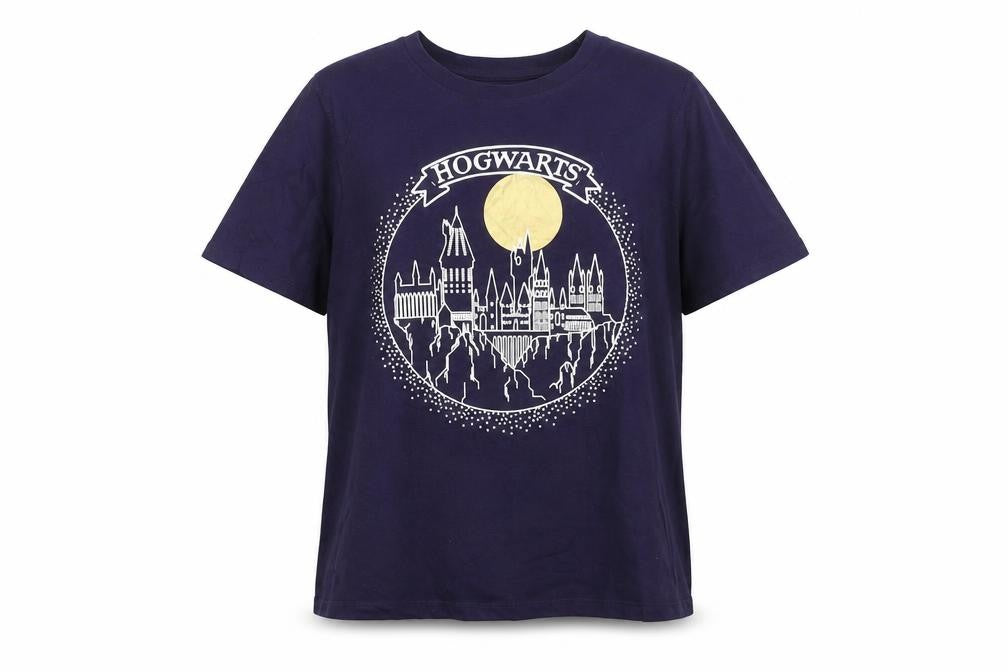 Unisex Adultss UK Size S Harry Potter Purple Cotton T-Shirt