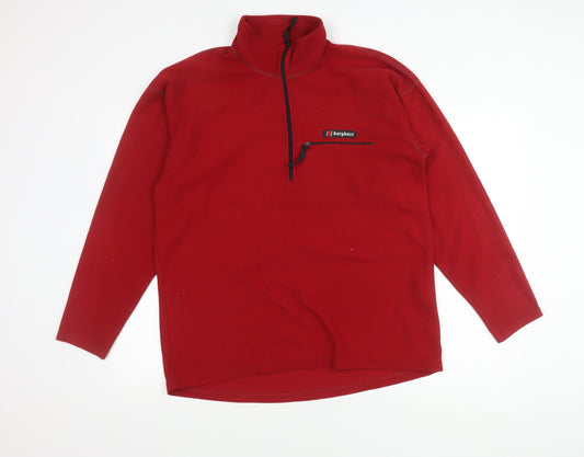 Berghaus Men's Red Fleece Zip Top, Large