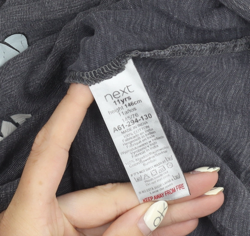 Disney Mickey Mouse Grey Teen T-Shirt Cotton Casual