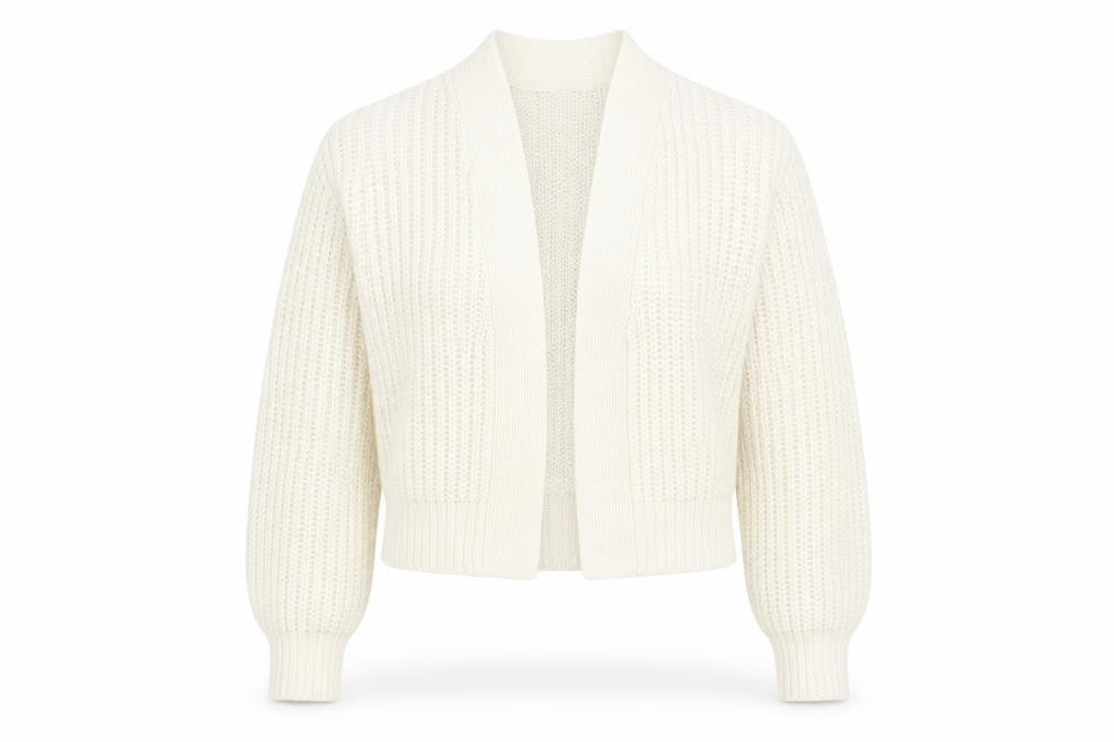 Brave Soul Women's Ivory Open Front Cardigan XS Chunky Knit