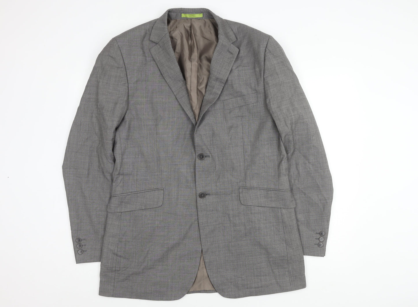 Burton Men's Grey Long Blazer, Size 42L, Formal Jacket