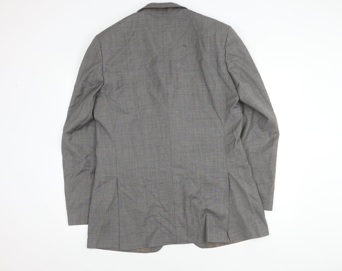 Burton Men's Grey Long Blazer, Size 42L, Formal Jacket