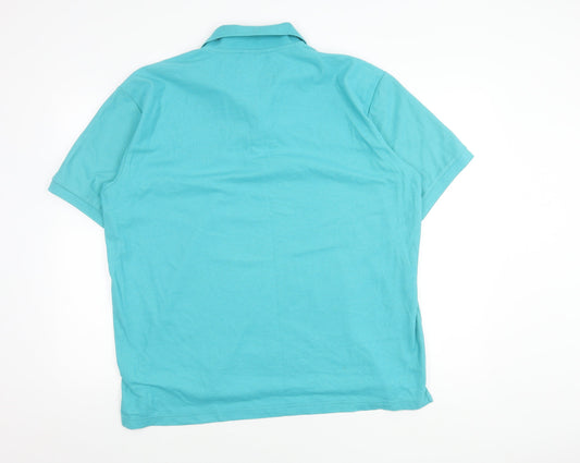 Slazenger Men's Blue Polo Shirt, 2XL, Short Sleeve