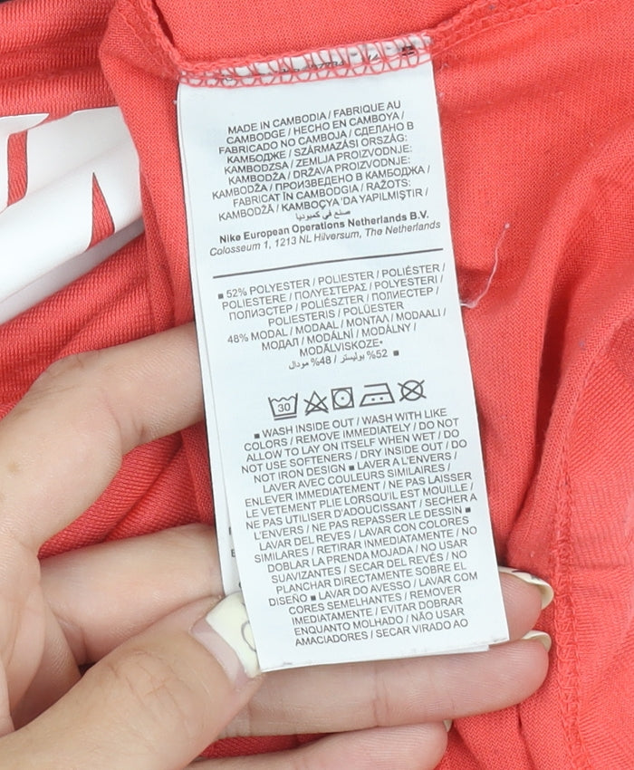 Nike Unisex Red S Basic T-Shirt Crew Neck