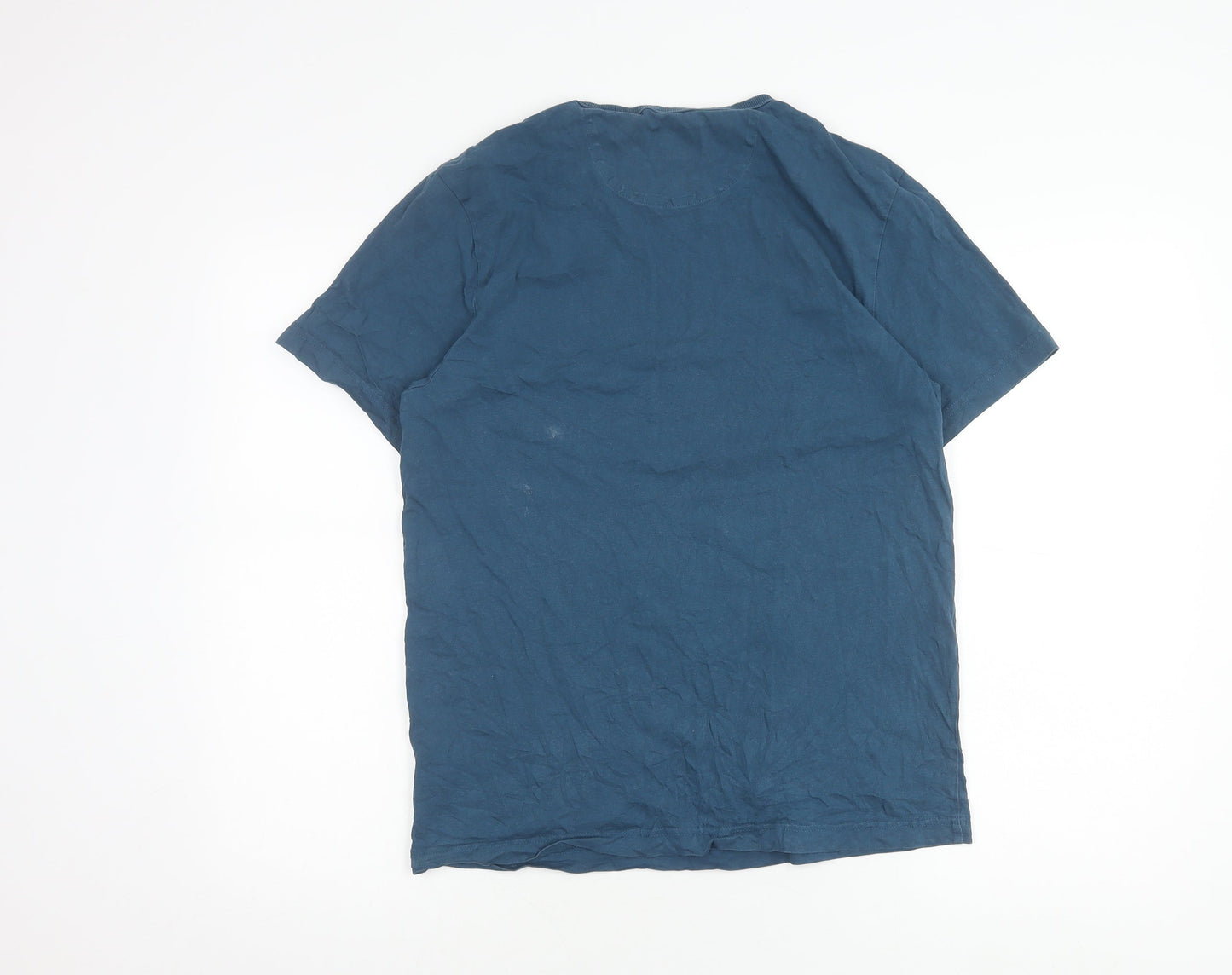 Farah Men's Blue Crew Neck T-Shirt Medium Size