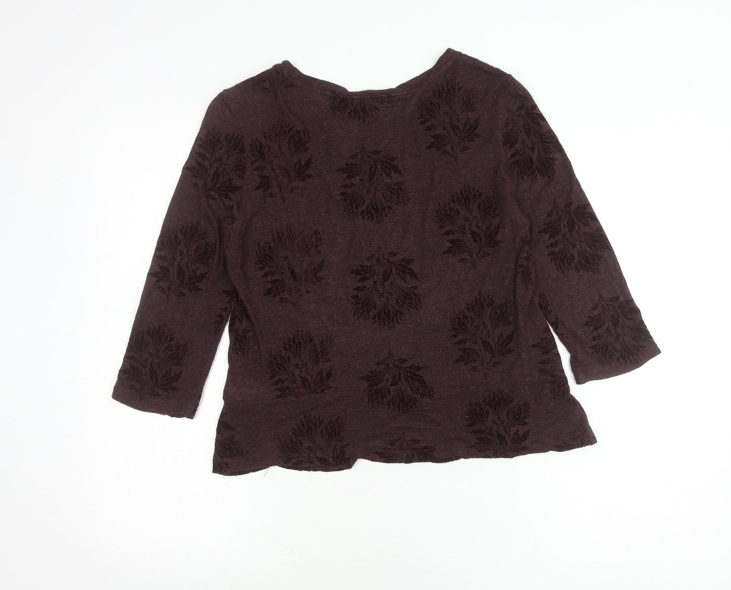 White Stuff Women's Red Top, Size 10, 3/4 Sleeve, Viscose