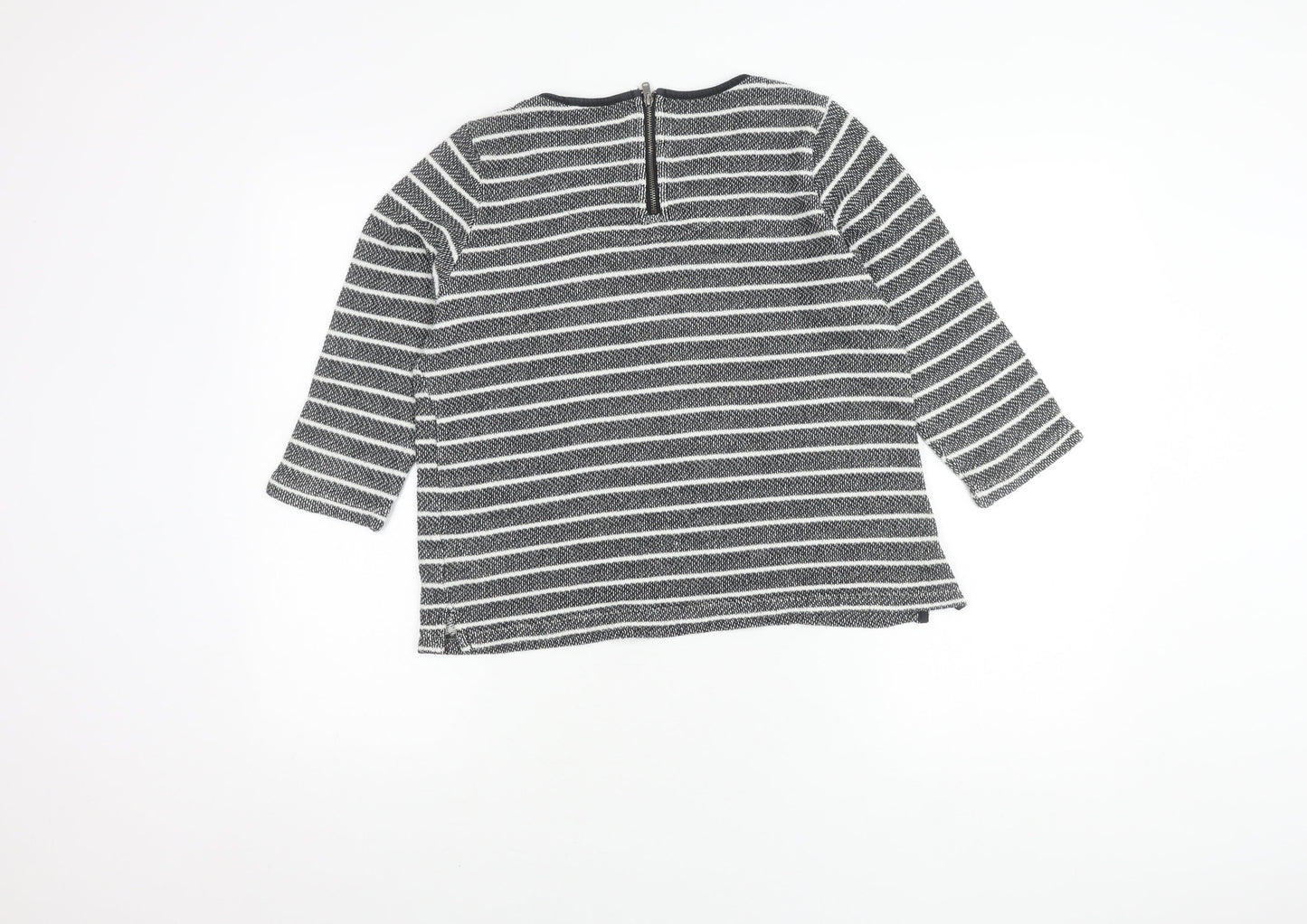 Marks and Spencer Women's Black Striped Top UK 14