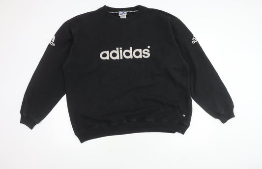 Adidas Men's Black XL Pullover Sweatshirt with Logo