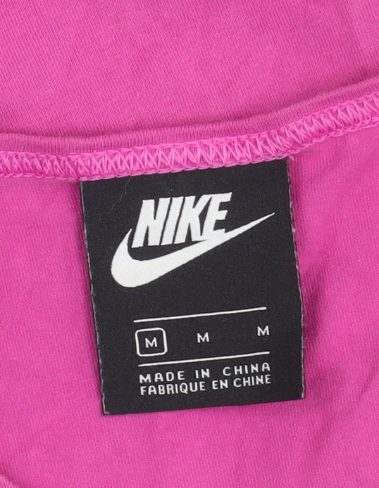 Nike Women's Pink Cropped Tank Top Sleeveless Medium
