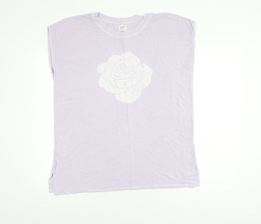 A Postcard from Brighton Sleeveless Top, Purple, Crew Neck, Women