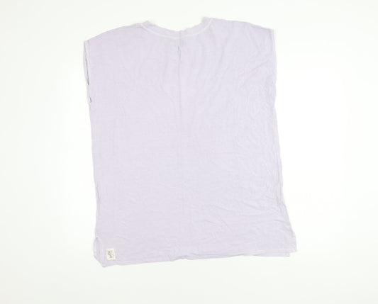 A Postcard from Brighton Sleeveless Top, Purple, Crew Neck, Women