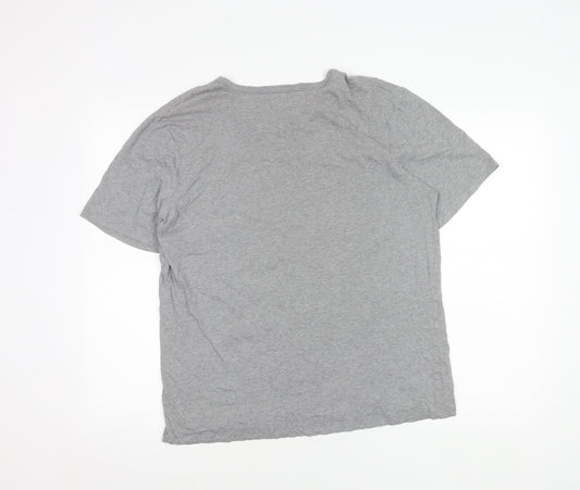 Hugo Boss Men's Grey XL T-Shirt with Logo