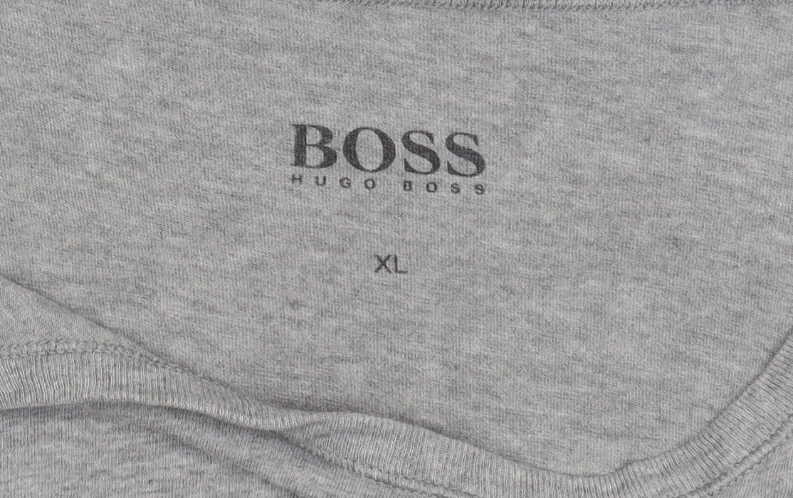 Hugo Boss Men's Grey XL T-Shirt with Logo