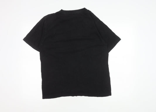 Henleys Men's Black Graphic Print T-Shirt M