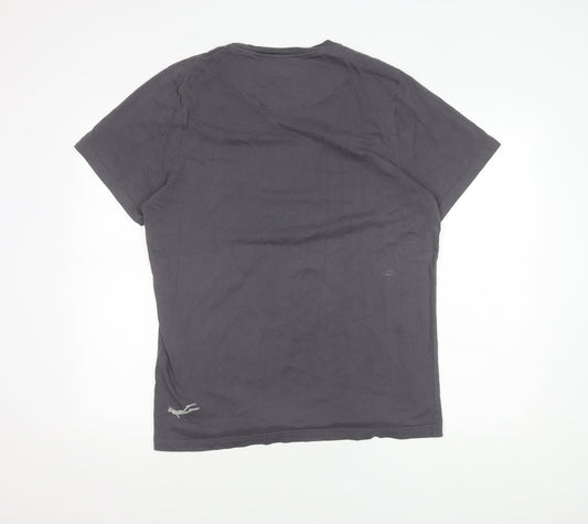 Body Spinner Men's Grey Graphic Print T-Shirt L