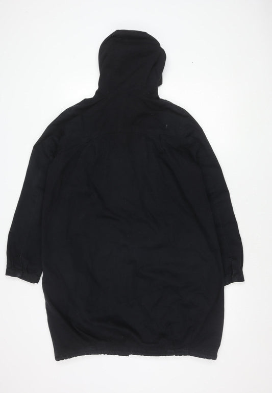 Organic & Cotton Women's Black Organic Hooded Jacket Size 12