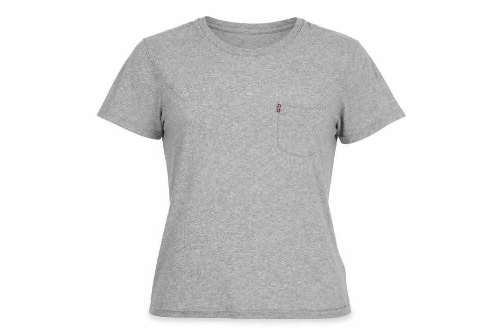 Unisex Adultss UK Size M Levi's Grey 100% Cotton T-Shirt