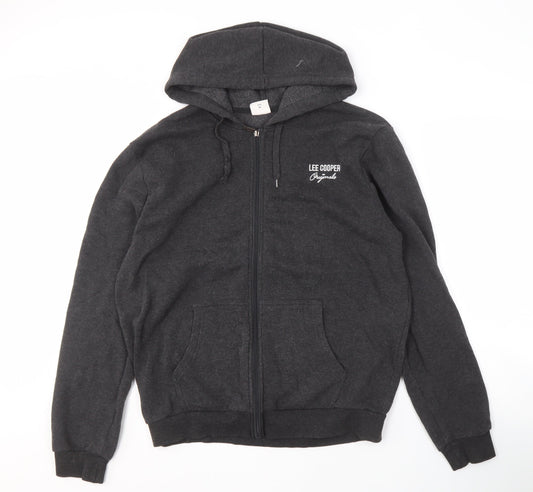 Lee Cooper Originals Men's Grey Full Zip Hoodie L