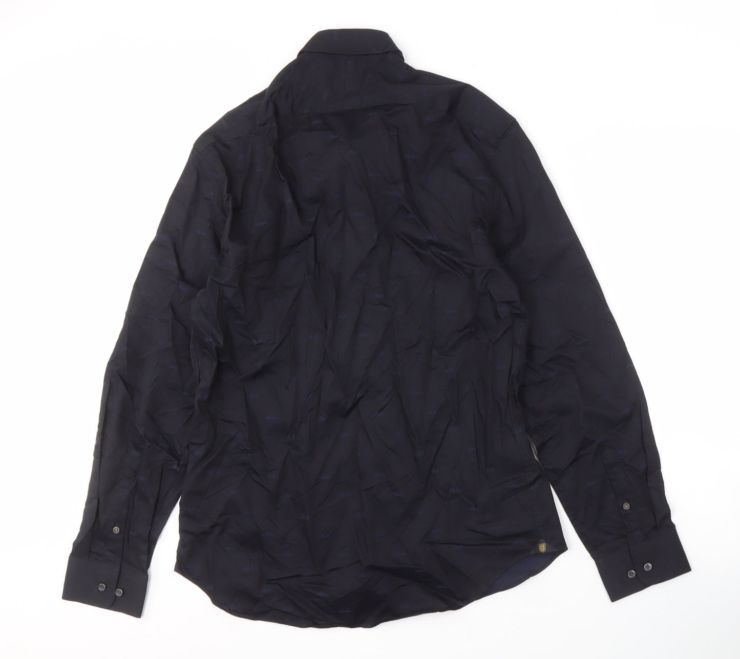 Marks and Spencer Men's Black Shirt, M, Long Sleeve