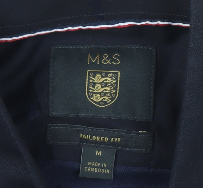 Marks and Spencer Men's Black Shirt, M, Long Sleeve