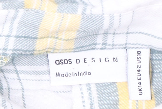 ASOS DESIGN Men's Multicoloured Check Shirt Size 14