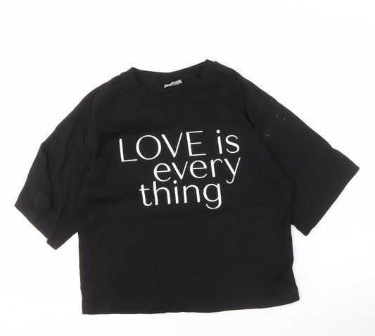 Oliver Bonas Women's Black Size 6 Basic T-Shirt