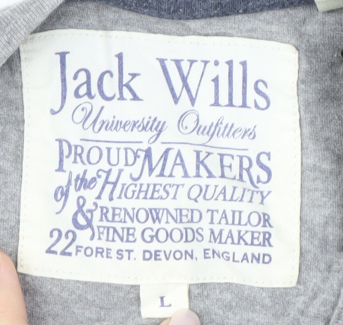 Jack Wills Men’s Grey Graphic Logo T-Shirt L