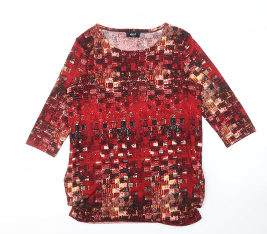 Klass Women's Multicoloured Geometric Pullover, M