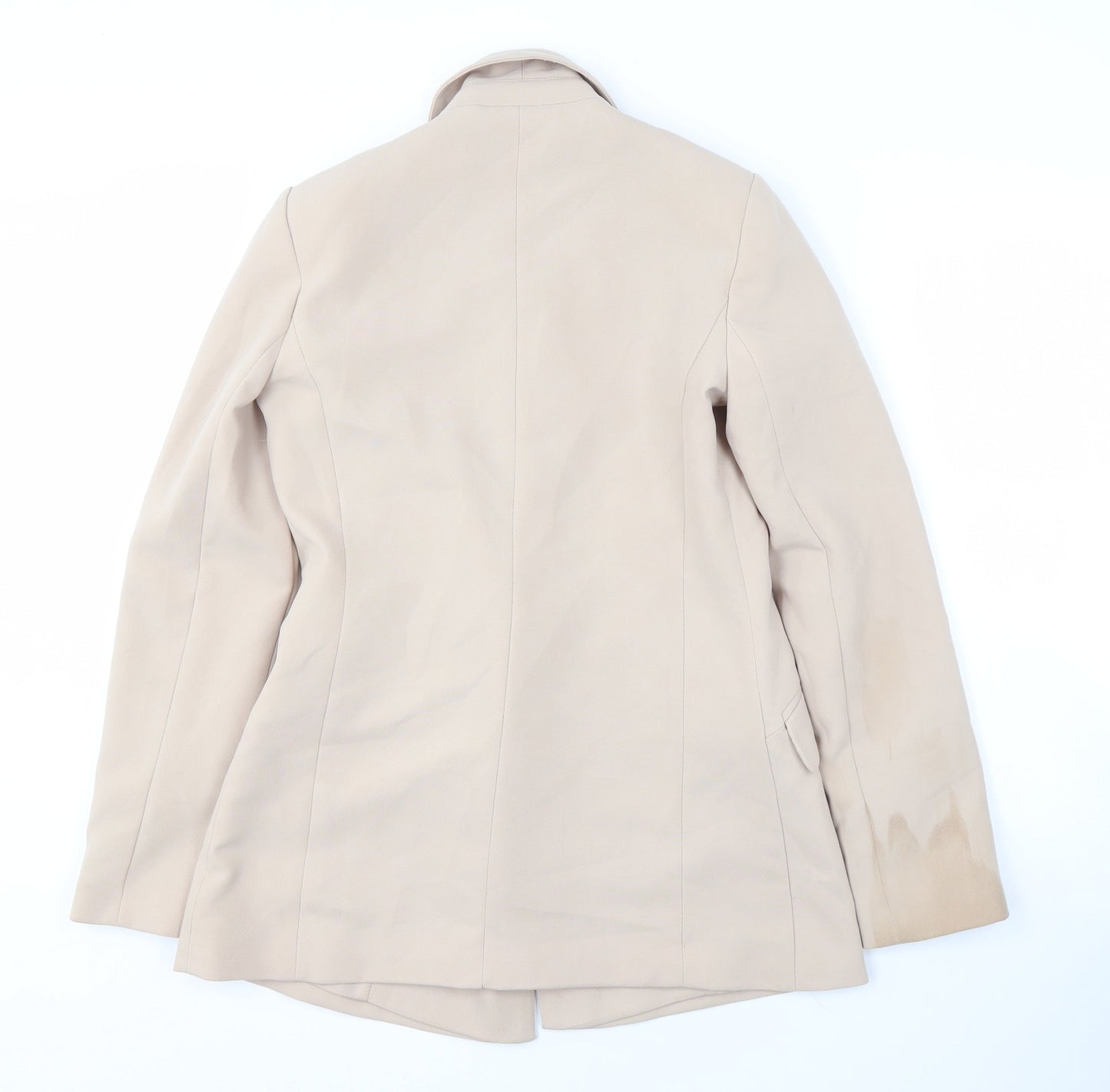 River Island Women’s Beige Blazer, Small, Button Accents
