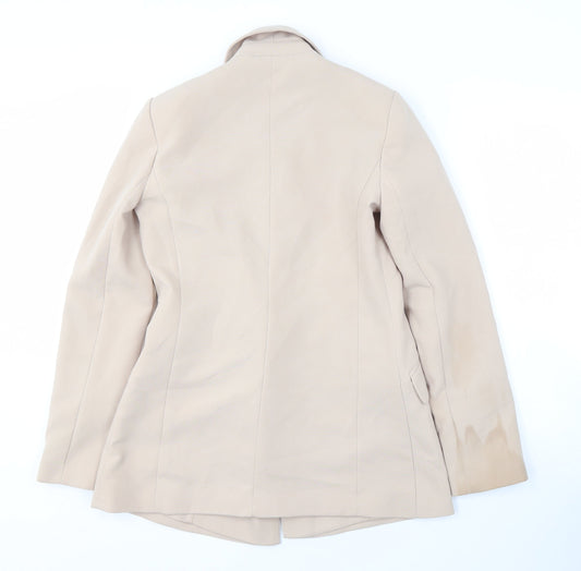 River Island Women’s Beige Blazer, Small, Button Accents