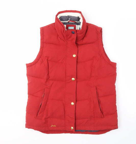 Joules Women's Red Waistcoat Size 14 Casual Lined