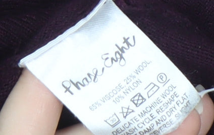 Phase Eight Women's Purple Jumper, Size L, Relaxed Fit