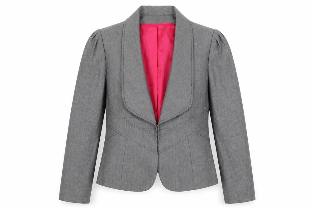 Marks and Spencer Women's Grey Blazer, Size 12, Business