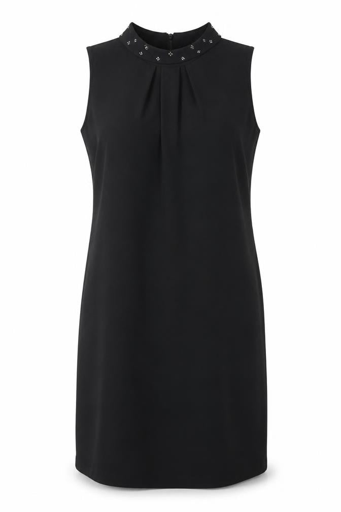 Front view of Principles by Ben de Lisi Black Sleeveless Women's Dress